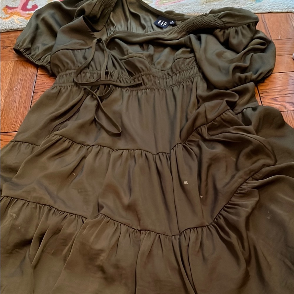 GAP Olive Green Tiered Dress